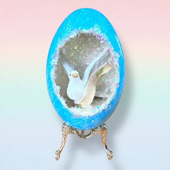 Hand Crafted Other - 𝑯𝒂𝒏𝒅𝒎𝒂𝒅𝒆 Godchild OOAK Gift- Real Emu Egg Creation